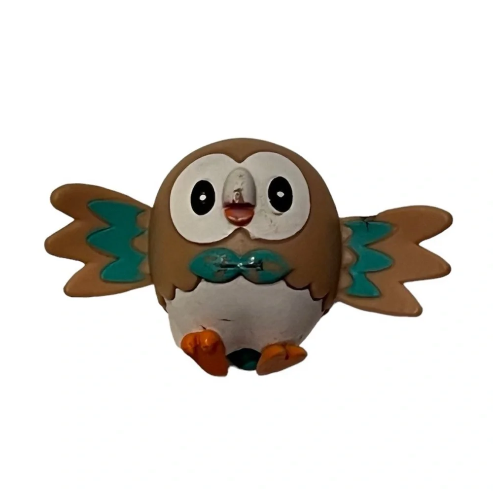 Pokemon Gengar Flareon Bulbasaur Pikachu Battle Posable Feature and Rowlet Toy